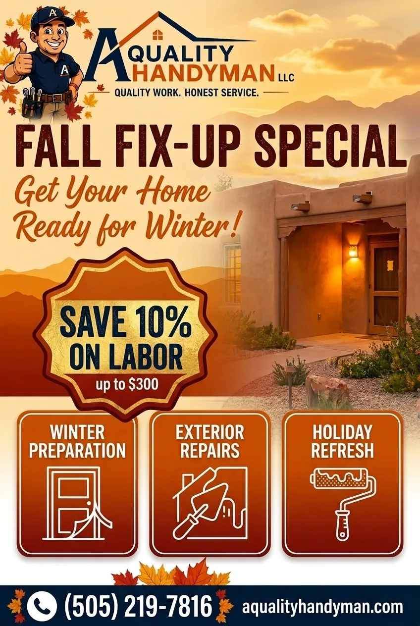 Fall Fix-Up Special flyer — A Quality Handyman