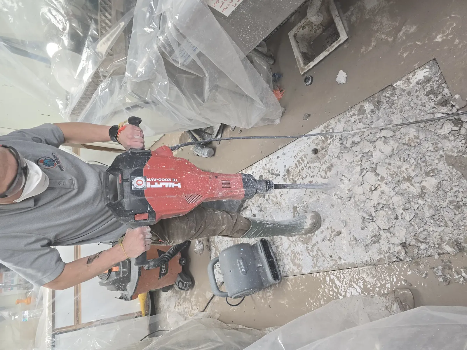 Concrete Floor Demolition - Before — Plumbing Services by A Quality Handyman in Albuquerque, NM