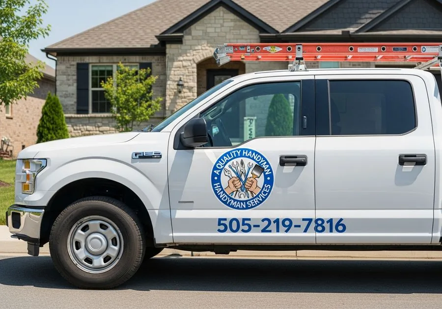 A Quality Handyman service truck in Albuquerque, NM