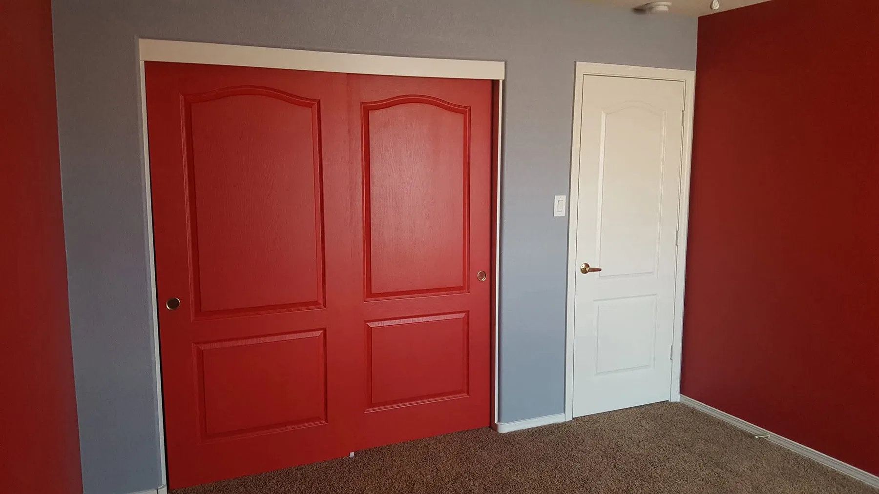 Freshly painted living space with new finishes