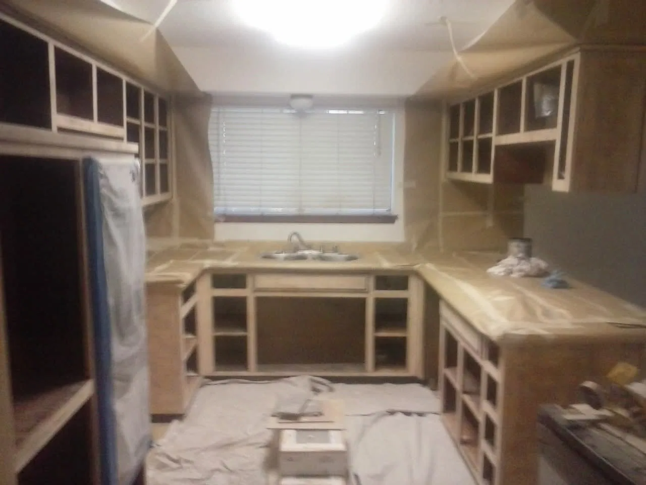 Kitchen renovation with new upper and lower cabinets